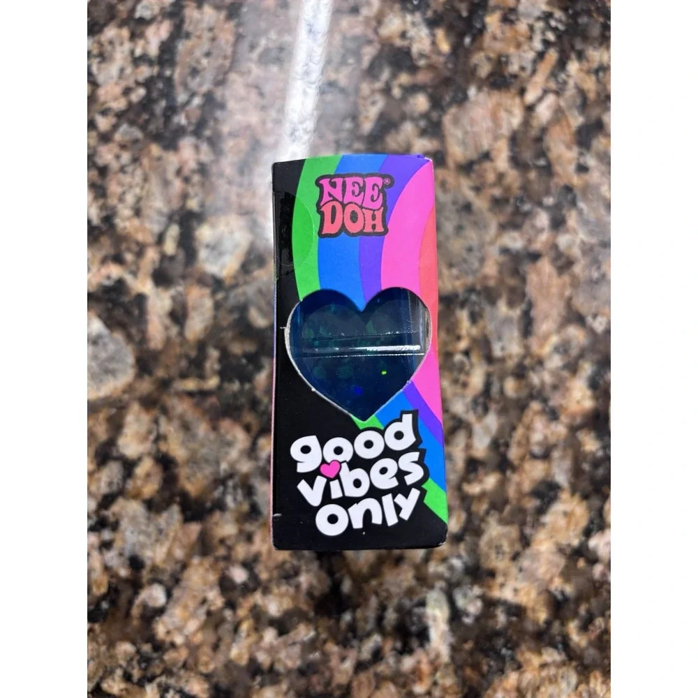 Nee Doh Good Vibes Only Heart Squishy Sensory Squeeze Toy You are Enough Needoh